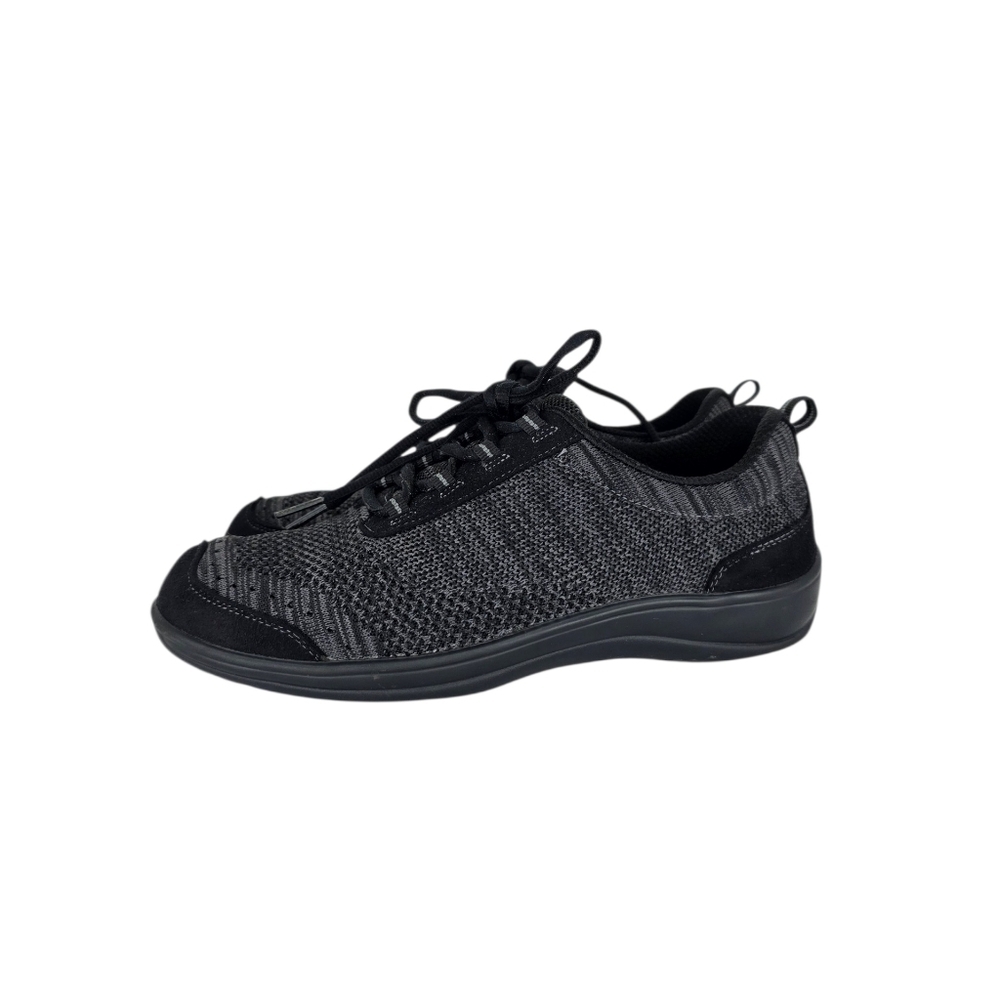 Orthofeet Lava Shoes Women's Black Walking Sneakers Comfort Diabetic Size 9.5 B